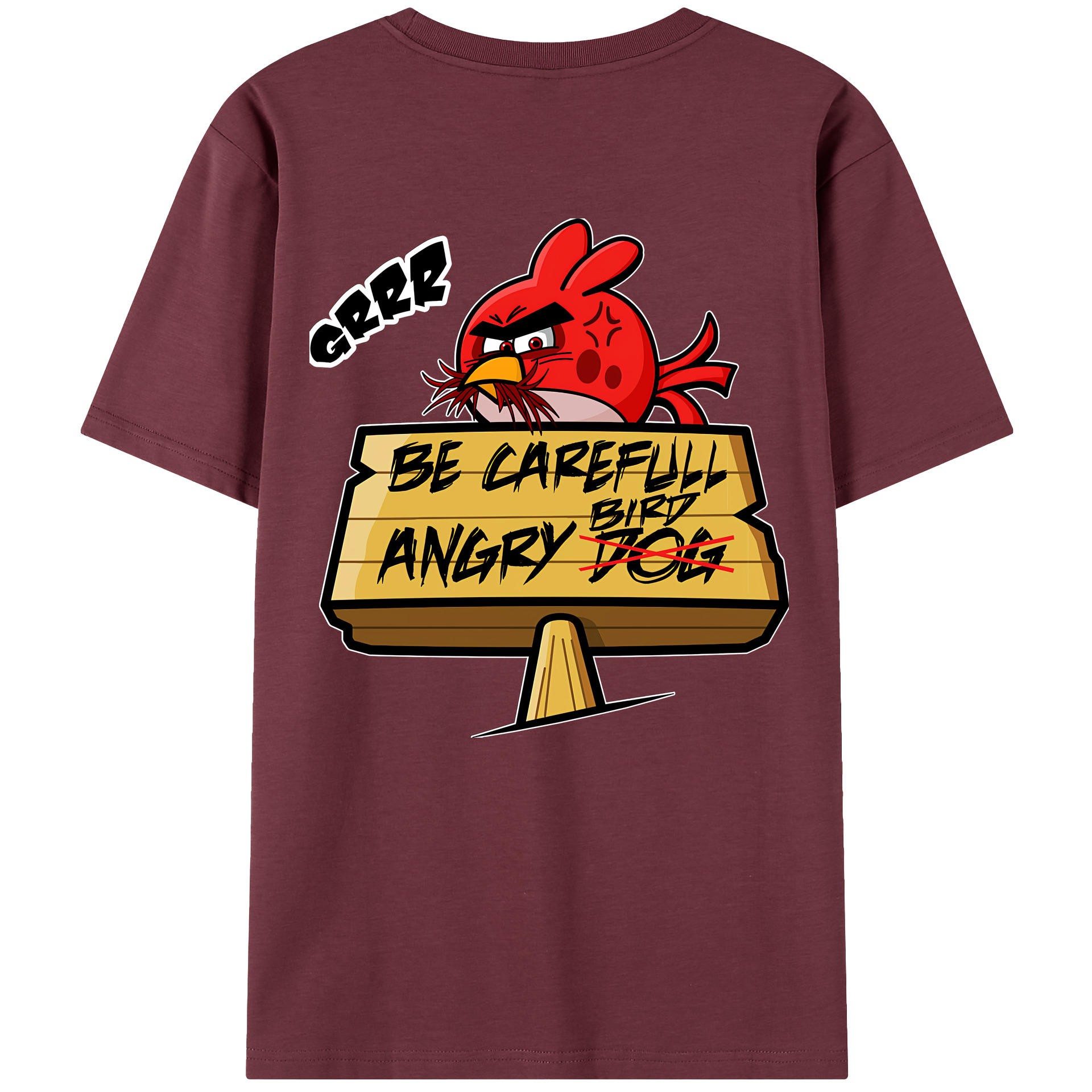 （画像用） Angry Birds アングリーバード 綿100％半袖Tシャツ（背面プリント）